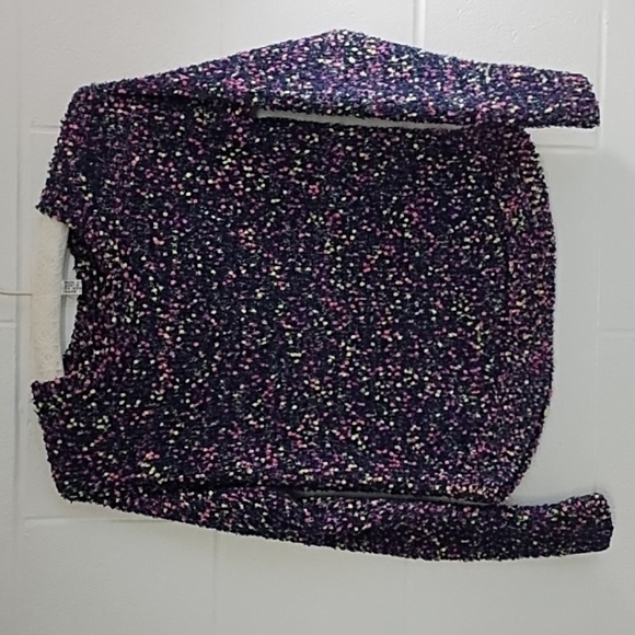 SO Soft Multi Colored Girls Sweater Navy Pink Lime Large 10/12 - Picture 8 of 10